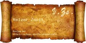 Velzer Zsolt névjegykártya